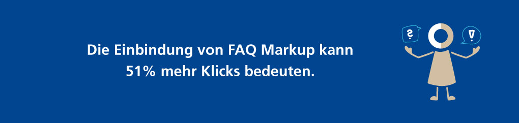 Die Einbindung von FAQ Markup kann 51% mehr Klicks bedeuten.